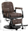 Karrige berberi Carlos Brown Barber Chair, e rregullueshme, lëkurë, kafe