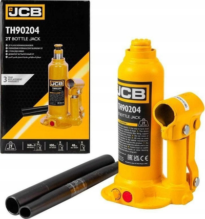 Krik hidraulik JCB TH90204, 2 ton, lartësi 100-316mm, i verdhë
