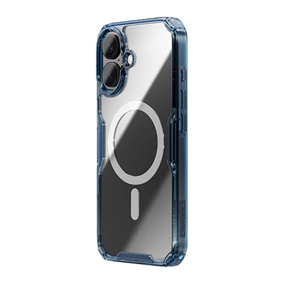 Mbulesë telefoni Nillkin Nature TPU Pro Magnetic, për iPhone 16 Plus, transparente, blu
