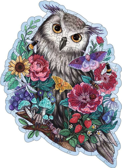 Puzzle druri Ravensburger Mysterious Owl, 150 copa, shumëngjyrësh