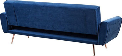 Divan krevati Beliani Selnes, kadife, me xhep anësor, blu