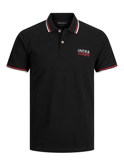 Maicë polo Jack&Jones JJATLAS Regular Fit, e zezë