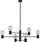 Lampadar varës Radius VI, 6 drita, metal, i zi