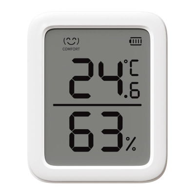 Termometër dhe higrometër i brendshëm SwitchBot Thermometer Hygrometer Plus, ekran 3", Bluetooth, i bardhë