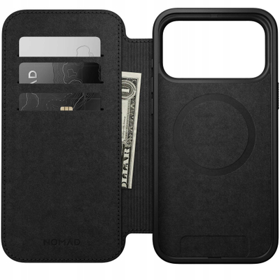 Mbulesë telefoni Nomad Modern Leather Folio për iPhone 17 Pro, lëkurë, kafe