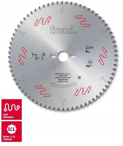 Teh sharre rrethore Freud LG2B 0700, 250mm, 60 dhëmbë, argjendtë