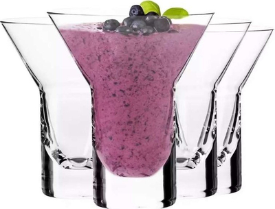 Set gotash kokteji Krosno Shake N°2 Martini, 150 ml, x4, transparente