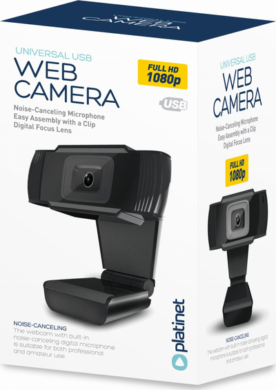 Webkamera Platinet PCWC1080, Full HD 1080p, me mikrofon brenda, e zezë