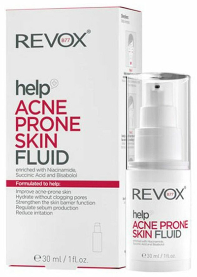 Хидратантен флуид за лице Revox B77 Help, за кожа со акни, 30ml