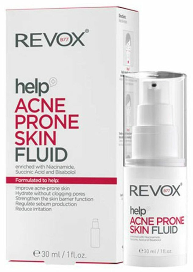 Fluid hidratues për fytyrë Revox B77 Help, për lëkurë me akne, 30ml