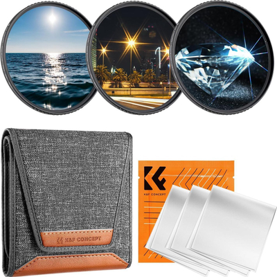 Set filtrash yllorë K&amp;F Concept STAR, x4 x6 x8, 62 mm