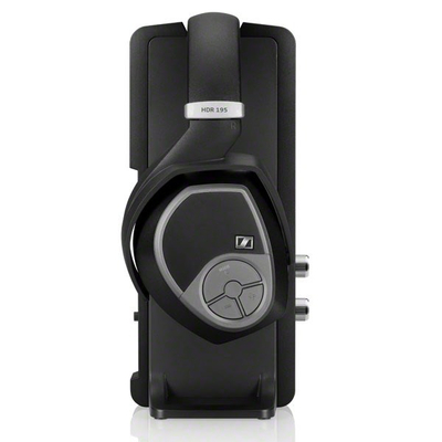 Безжични слушалки Sennheiser RS 195, систем со базна станица, реновирани, црни