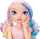 Set loje Rainbow High Styling Head, kokë stilimi 4 në 1, aksesorë flokësh dhe thonjsh, shumëngjyrësh