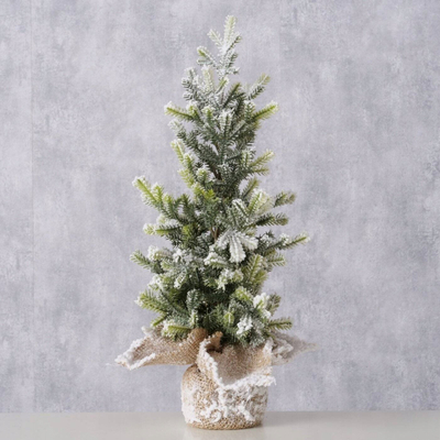 Pemë artificiale bredhi TANNE, 40 cm, në vazo jute, jeshile