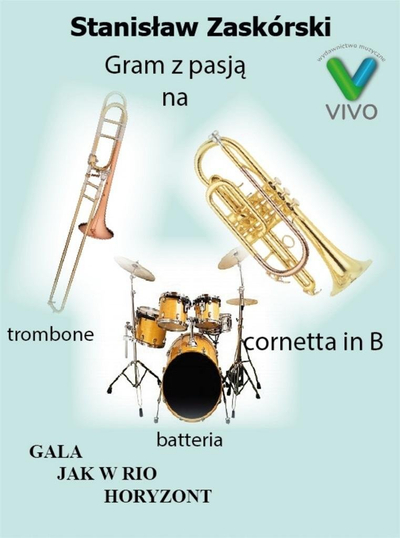 Set veglash muzikore për bandë, kornet Si bemol, trombon Si bemol, daulle