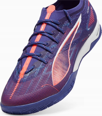 Këpucë futsalli Puma Ultra 5 Pro Court IN M 107888-01, për burra, shollë për mrena, vjollcë
