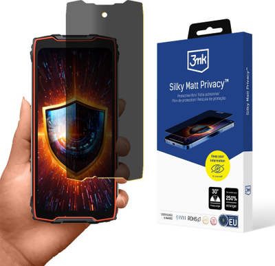 Заштитна фолија за екран 3MK Silky Matt Privacy Blackview BV9300 Pro, 1 парче, мат, проѕирна