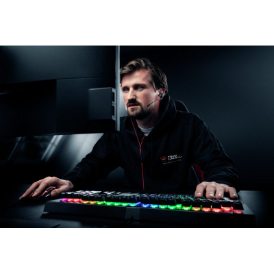 Kufje gaming Trust GXT 408 Cobra, me kabllo, të kuqe e zeza