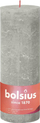 Set me qirinj pilier Bolsius Rustiques Shine, 190x68mm, 4 copë, gri rëror