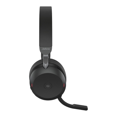 Слушалки Jabra Evolve2 75, USB C, MS Teams, со стојка за маса, црни