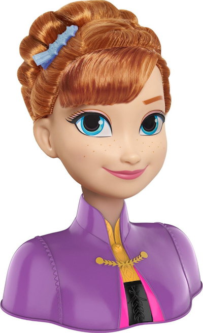 Kokë stilimi Disney Frozen 2 Anna Styling Head, 14 pjesë, për kalamaj 3+, vjollcë