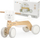 Biçikletë balancuese druri Viga PolarB Wooden Trike, 4 rrota, 12m+, e bardhë natyrale