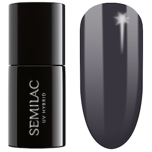 Llak xheli për thonj Semilac 016 Grunge, UV hibrid, 7ml, gri e errët