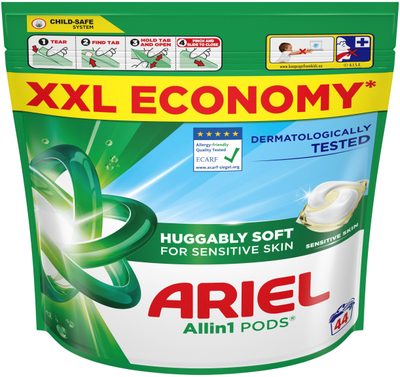 Kapsula larëse Ariel Allin1 PODS, 44 larje, për lëkurë të ndjeshme
