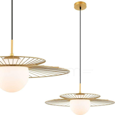 Llambadar varëse Netlighting Modern, 1xE27, metal, ar me abazhur të bardhë