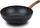 Tigan wok Nava Nature, 28cm, alumini, me efekt guri të zi