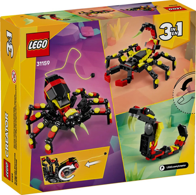 Set lodër LEGO Creator 3in1 31159 Wild Animals Spider, për fëmijë, shumëngjyrësh