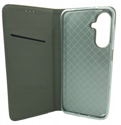 Këllëf telefoni OEM Smart Case Book për Samsung A17, me magnet, me këmbë, ngjyrë ari
