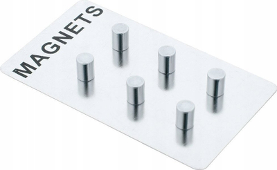 Set magnetësh Zeller, 6 copë, çelik inox, argjendtë