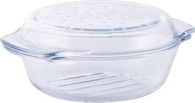 Enë qelqi rezistente ndaj nxehtësisë Woł, 1.7L, rrumbullake, transparente