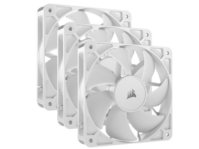 Ventilatorë PC CORSAIR RS120 PWM, set 120mm triple pack, AirGuide, të bardhë