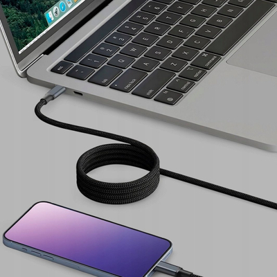 Kabllo kariku MagStack me magnet, USB në Lightning, 3ft 90cm, e zezë