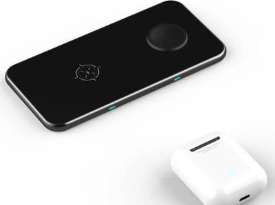 Karikues pa tela Swissten 2n1, USB C, për telefon dhe Apple Watch, i zi