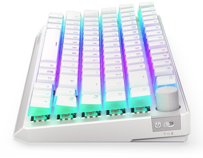 Tastierë Endorfy Thock 75% Wireless Pudding, TKL, Kailh Red, e bardhë, US