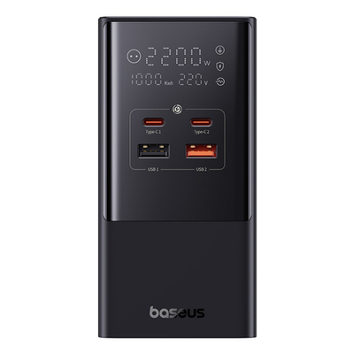 Prizë tavoline Baseus Powercombo Tower, 2x AC 4x USB, 100W, e zezë