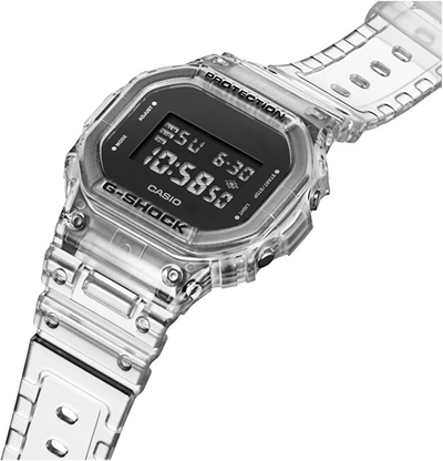 Orë dore për meshkuj Casio G-Shock DW-5600SKE-7ER, transaprente