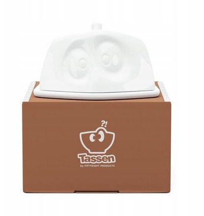 Pjatë gjalpi Tassen Cocoon Mood, porcelan, e bardhë