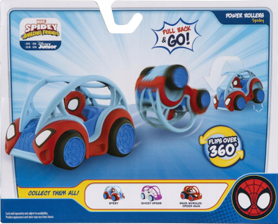 Lodër makinë Marvel Spidey and His Amazing Friends Power Rollers Spidey, 6\", me figurë, shumëngjyrëshe