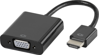 Adapter HDMI në VGA Vivanco 45493, 0.1m, dalje audio 3.5mm, i zi