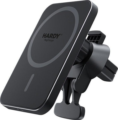 Mbaresë magnetike për veturë 3MK Hardy MagCharger, MagSafe, 15W, e zezë