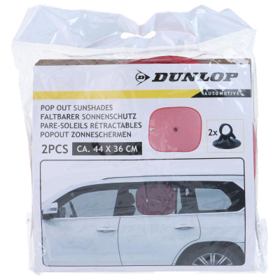 Mbulesë dielli makine Dunlop, set me 2 copa, 36x44cm, e kuqe