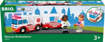 Lodër autoambulancë BRIO Rescue Ambulance, me drita dhe sirenë, për fëmijë 3+