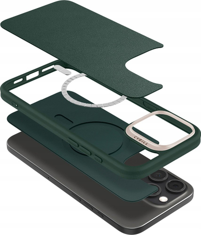 Mbulesë telefoni Spigen Cyrill Kajuk MagSafe, për iPhone 16 Pro Max, lëkurë vegane, jeshile