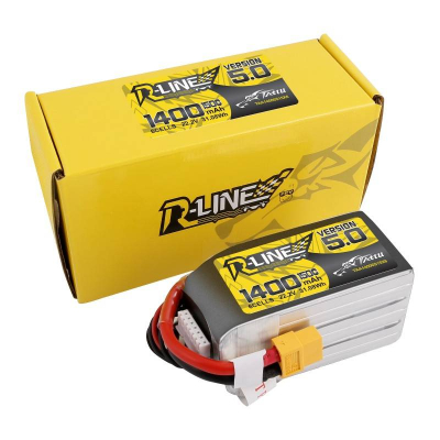 Bateri LiPo Tattu R-Line V5, 1400mAh, 22.2V 150C, gri