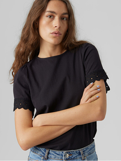Maicë VERO MODA VMPANNA Regular Fit, e zezë