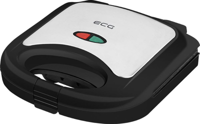 Toaster sanduiçesh ECG S 3172, 750W, me pllaka mos-ngjitëse, i zi me inox